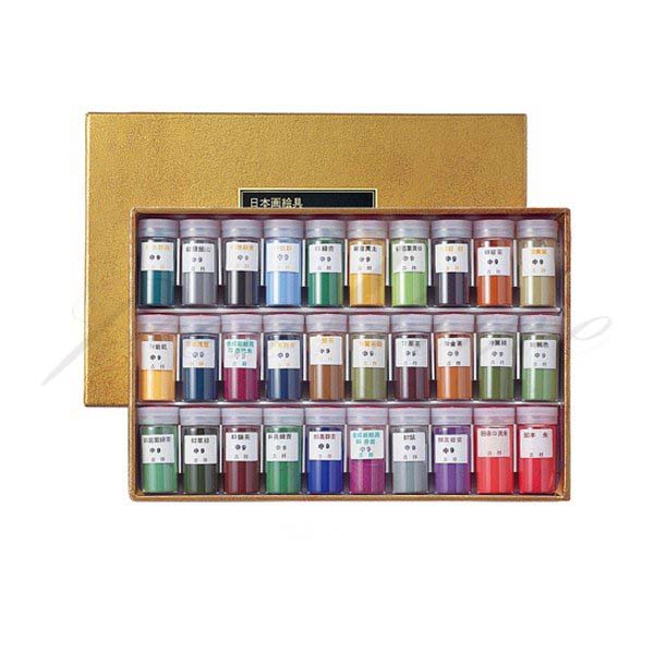 吉祥　岩絵具30色セットNo.3　15g用ビン入　43473 【送料無料】【名入れ不可】【ラッピング不可】【ペンタイム】【ネコポス不可】｜高級筆記具の専門店　ペンタイム