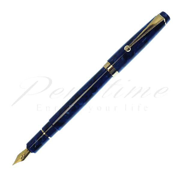 大西製作所　万年筆　アセテート　群青　ＧＪ２１４　平天冠　Ｆ（細字）のみ ＜15000＞【送料無料】【名入れ無料】【ラッピング無料】【メーカー保証】【ペンタイム】｜高級筆記具の専門店　ペンタイム