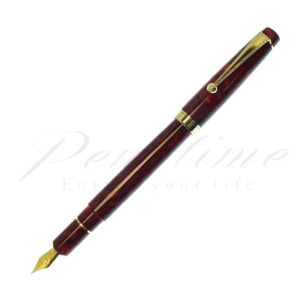 大西製作所　万年筆　アセテート　唐紅　ＫＫ２１４　平天冠　Ｆ（細字）のみ ＜15000＞【送料無料】【名入れ無料】【ラッピング無料】【メーカー保証】【ペンタイム】 11,880円