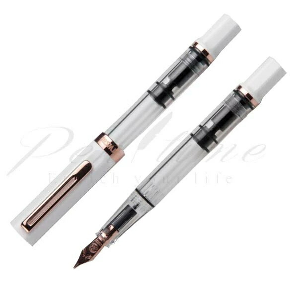 ≪在庫あり 名入れ特急便(名入れ無しなら即日発送可)≫ネコポス送料無料　ＴＷＳＢＩ ツイスビー　万年筆　エコ（ECO）　ホワイト　ローズゴールド＜11000＞【名入れ有料】【ラッピング無料】【メーカー保証】【ペンタイム】