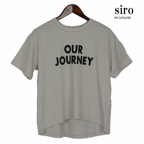Summer sale siro（シロ） ロゴTシャツ ラバープリント コンパクト型 前が短い コットン100％ siro de labonte定番Tシャツ Summer sale siro（シロ） ロゴTシャツ ラバープリント