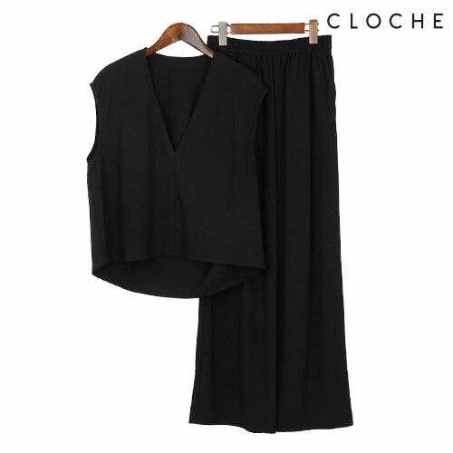 CLOCHE（クロッシェ）新着 セットアップ ブラウスとイージーパンツ 単品でも使える シンプルデザイン