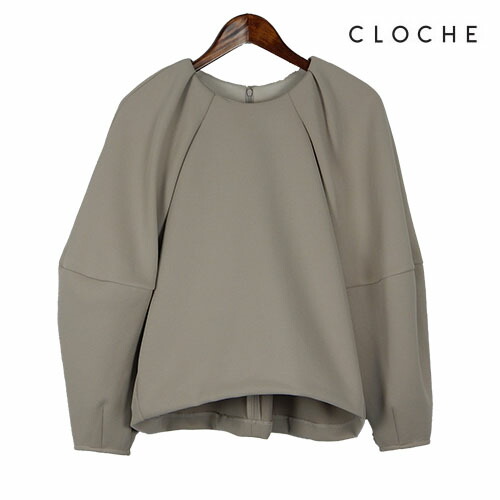 CLOCHE(クロッシェ)ランタンスリーブトップス ダンボール素材 立体感のあるお袖 程よい丈感 リップル調ダンボール 軽い 着映えトップス|PEONY-PEONY<ピアニーピアニー>