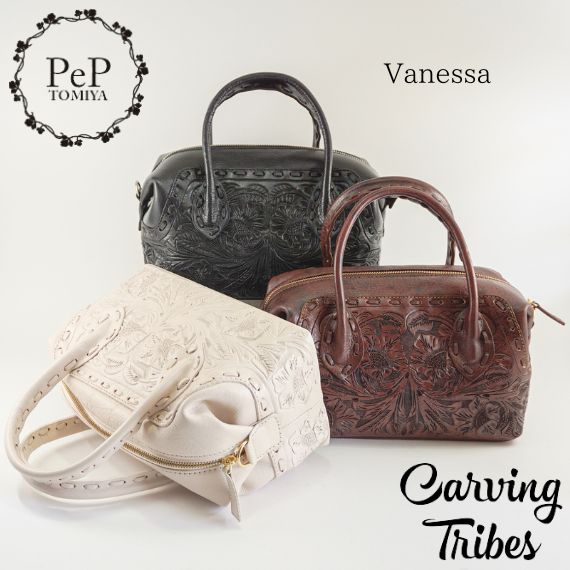 ★GRACE CONTINENTAL グレースコンチネンタル Vanessa バネッサ 0424082503 ボストンバッグ バッグ 革 本革 レディース Carving Tribes カービングトライブス カービングバッグシリーズ CTB PeP-TOMIYA おしゃれ シンプル プレゼント 35,035円
