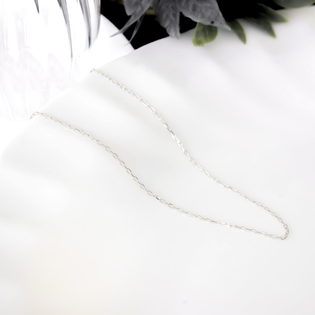 楽天市場】【45cmアズキチェーン】 ネックレス K10ホワイトゴールド