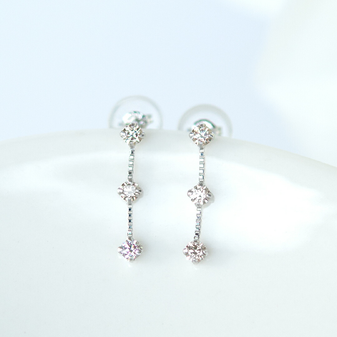 【在庫限り 特別価格 鑑別カード付き】ピアス プラチナ ダイヤモンド