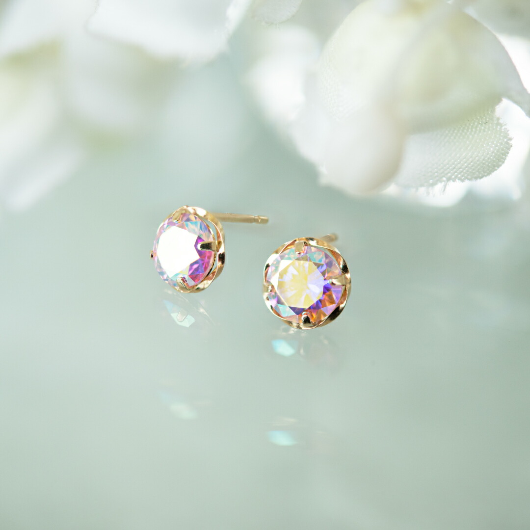 楽天市場】【お守りアミュレット♪】スナップピアス K10ピンクゴールド