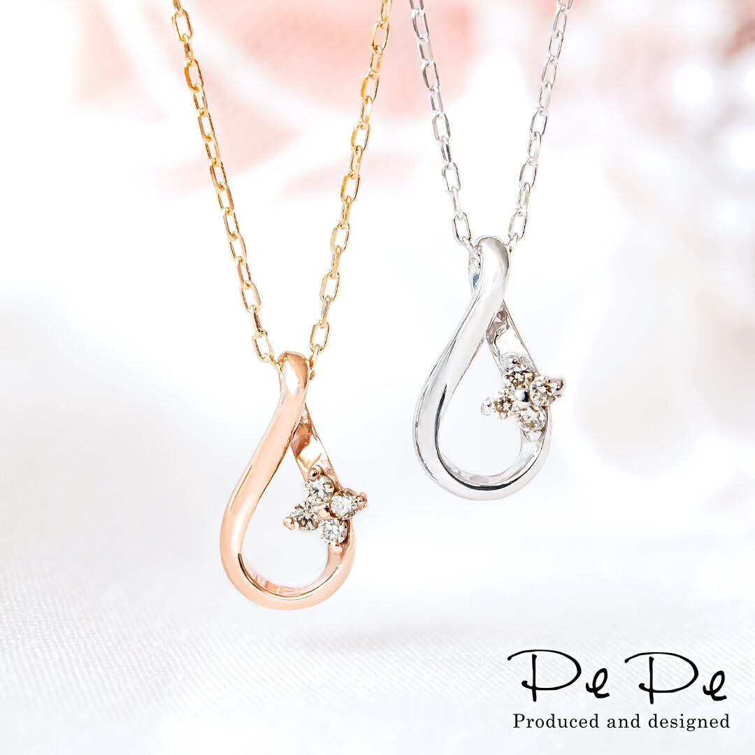 楽天市場】ネックレス K10ピンクゴールド・K10ホワイトゴールド