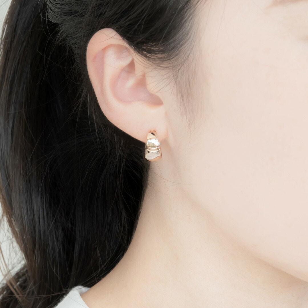 スナップピアス K10ピンクゴールド (地金)(月甲丸型)[6251400104] レディースジュエリー・アクセサリー |  maharanizaika.com