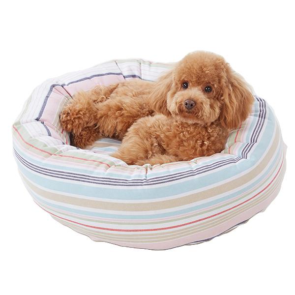 替えカバー付 さわやかマリンベーグルベッド M 径70 高さ18cm マルチ チェック カラフル 犬 猫 綿 コットン ペピイオリジナル 春夏 Napierprison Com