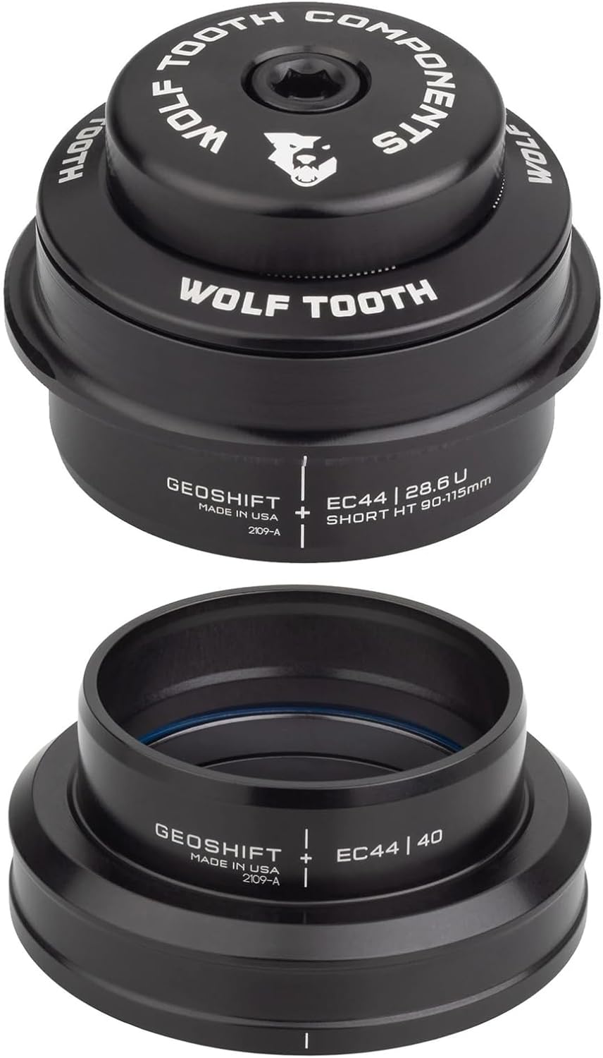 (最短即日発送) ウルフトゥース(Wolf Tooth) EC44 Upper EC44 Lower GeoShift 2°Performance Angle Headset Short(90-114mm) 送料無料