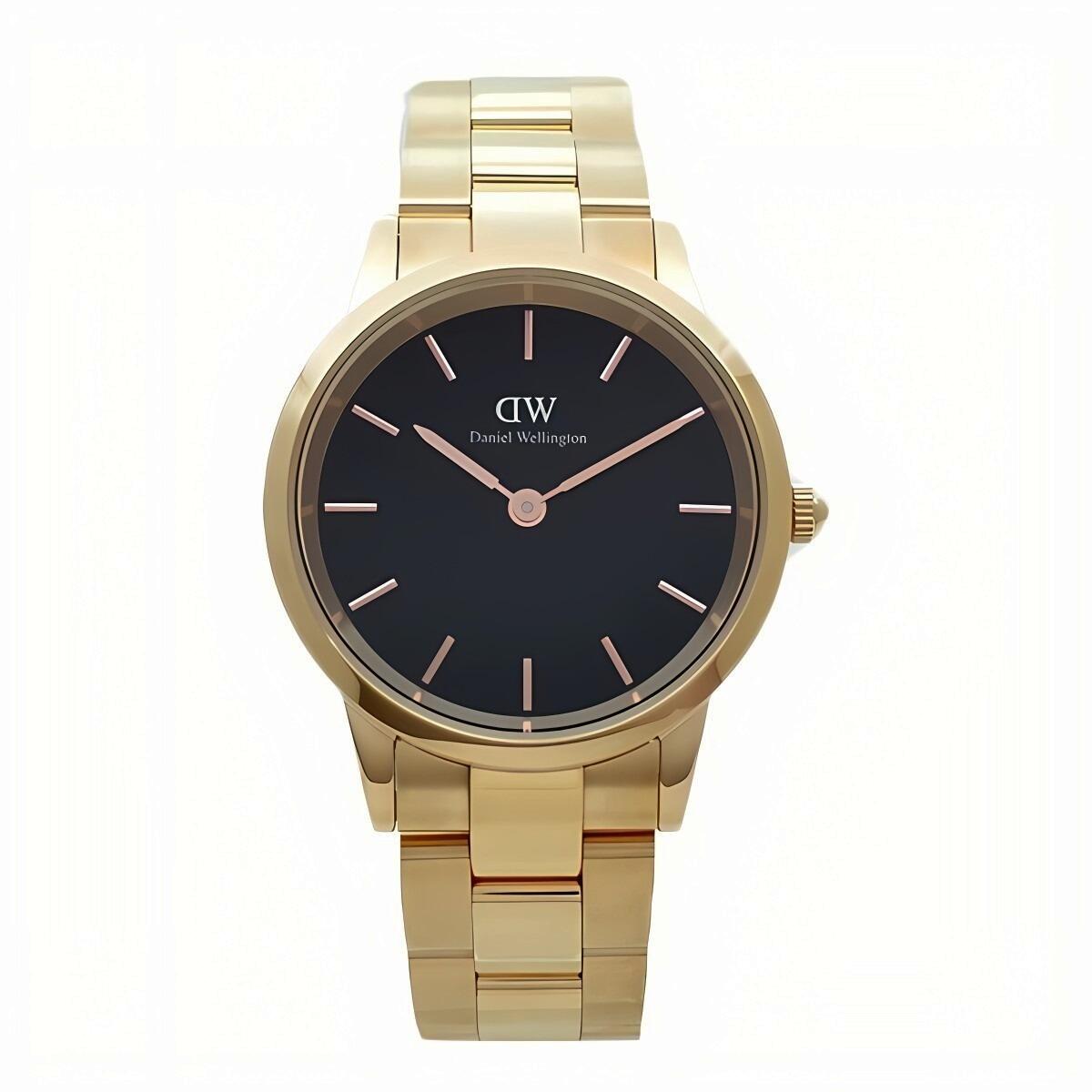 【ギフト対応可】ダニエルウェリントン DANIEL WELLINGTON 腕時計 Iconic Link Black Rose Gold 32 アイコニック リンク ブラック ローズゴールド ウォッチ シンプル アナログ レディース ファッション 人気 ブランド おしゃれ 誕生日 記念 プレゼント ギフト 送料無料