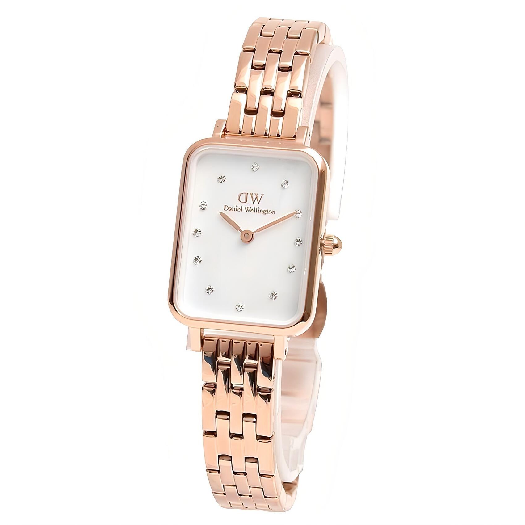 【ギフト対応可】ダニエルウェリントン DANIEL WELLINGTON 腕時計 Quadro Lumine 5-Link Melrose マザーオブパールホワイト クオーツ アナログ おしゃれ 人気 ブランド 誕生日 記念 プレゼント ギフト 送料無料