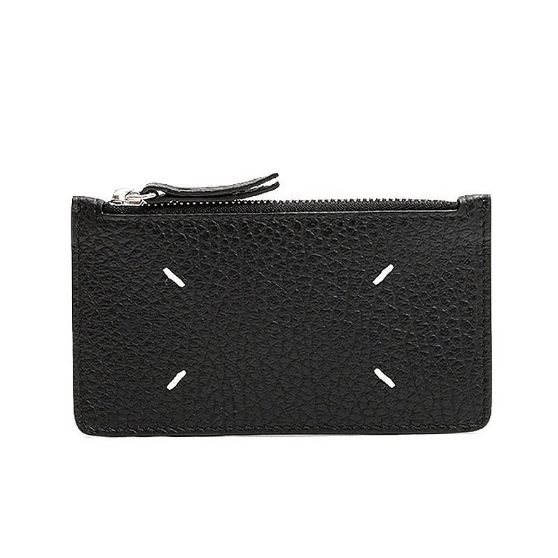【差し上げ物相応う可】住みか マルジェラ MAISON MARGIELA 4ステッチカードホルダーウォレット Four Stitches Cardholder Wallet 紙入れ レディース 黒いこと 一般受け ブランド名 今めかしい 生まれ落ちる日 祝する 差し上げ物 差し上げ物 貨物輸送無料