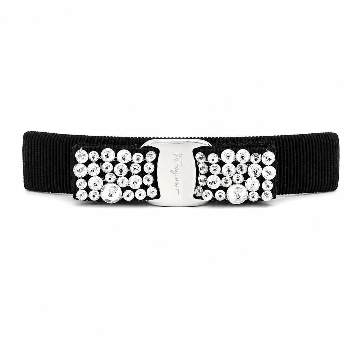 【ギフト対応可】フェラガモ FERRAGAMO バレッタ VARA ribbon crystal hairclip ヴァラ リボン クリスタル レディース ブラック ファッション ヘアアクセサリー 人気 ブランド おしゃれ 誕生日 記念 プレゼント ギフト 送料無料｜perte