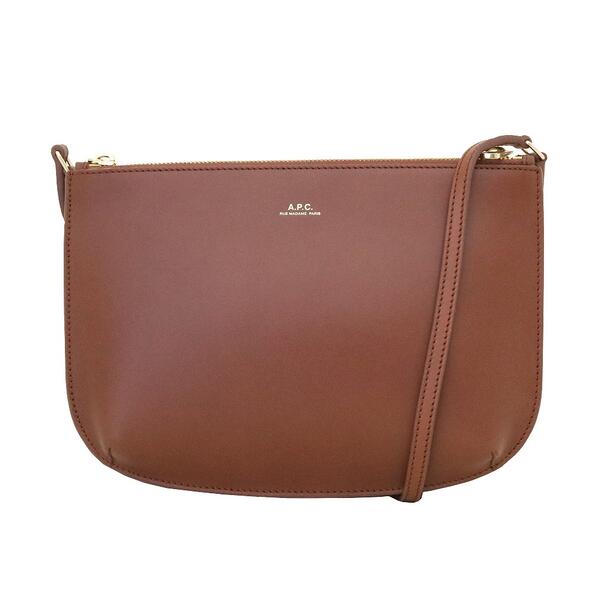 アーペーセー A.P.C. ショルダーバッグ sac sarah ブラウン ポシェット 型掛け カバン ポーチ ロゴ シンプル 無地 本革 レディース おしゃれ 人気 ブランド 誕生日 記念 プレゼント ギフト 送料無料