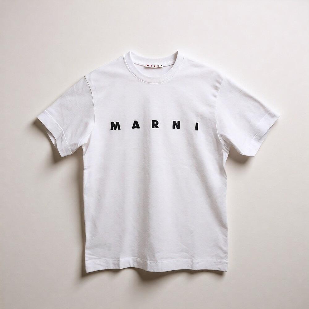 【ギフト対応可】マルニ MARNI Tシャツ Logo Print Cotton T-Shirt ロゴ コットン クルーネックT マルニキッズ レディース ホワイト ファッション 人気 ブランド おしゃれ 誕生日 記念 プレゼント ギフト 送料無料