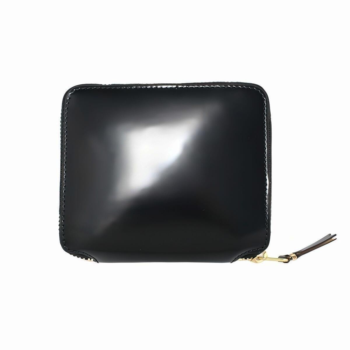 【差し上げ物相応う可】コムデ給仕 COMME DES GARCONS 二つ折り札入れ Mirror Inside Zip Around Wallet ウォレット なめし革 メンズ 黒いこと かっこ良い 一般受け ブランド名 生まれ落ちる日 祝する 差し上げ物 差し上げ物 貨物輸送無料 バッグ・小物・ブランド雑貨-メンズ財布