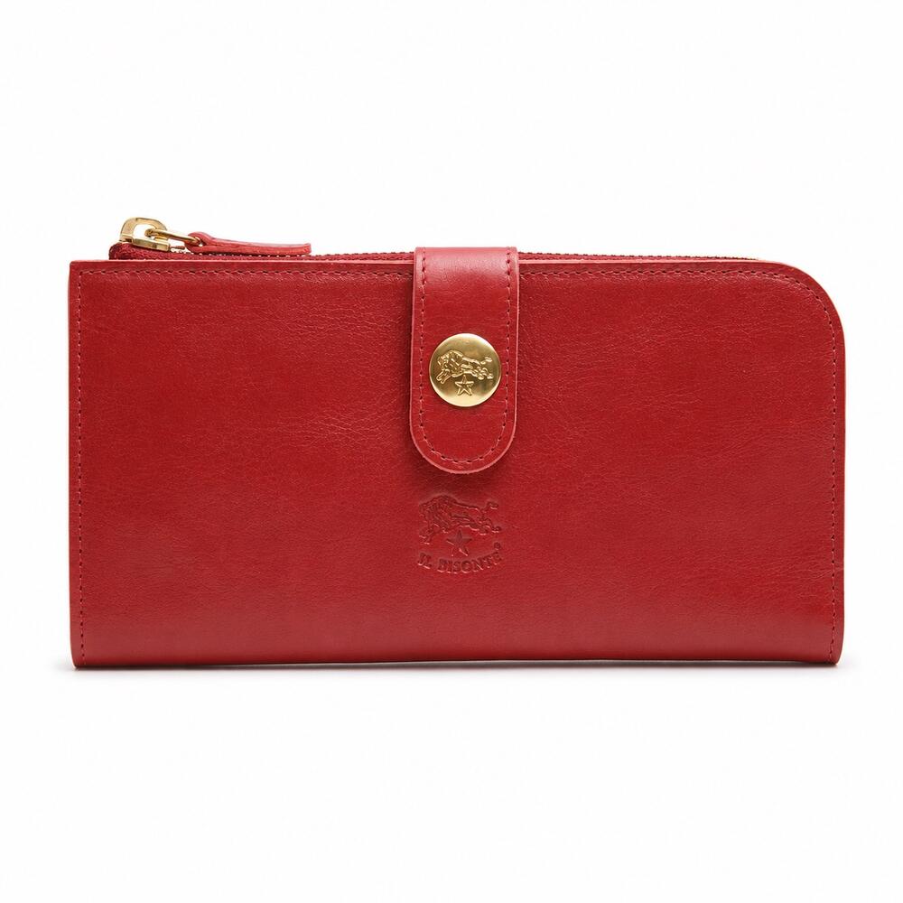 【差し上げ物相応う可】イルビゾンテ IL BISONTE 長札入れ LONG WALLET WITH COIN POCKET 赤いこと メンズ レディース 本革 今めかしい 一般受け ブランド名 生まれ落ちる日 不死化 差し上げ物 差し上げ物 貨物輸送無料