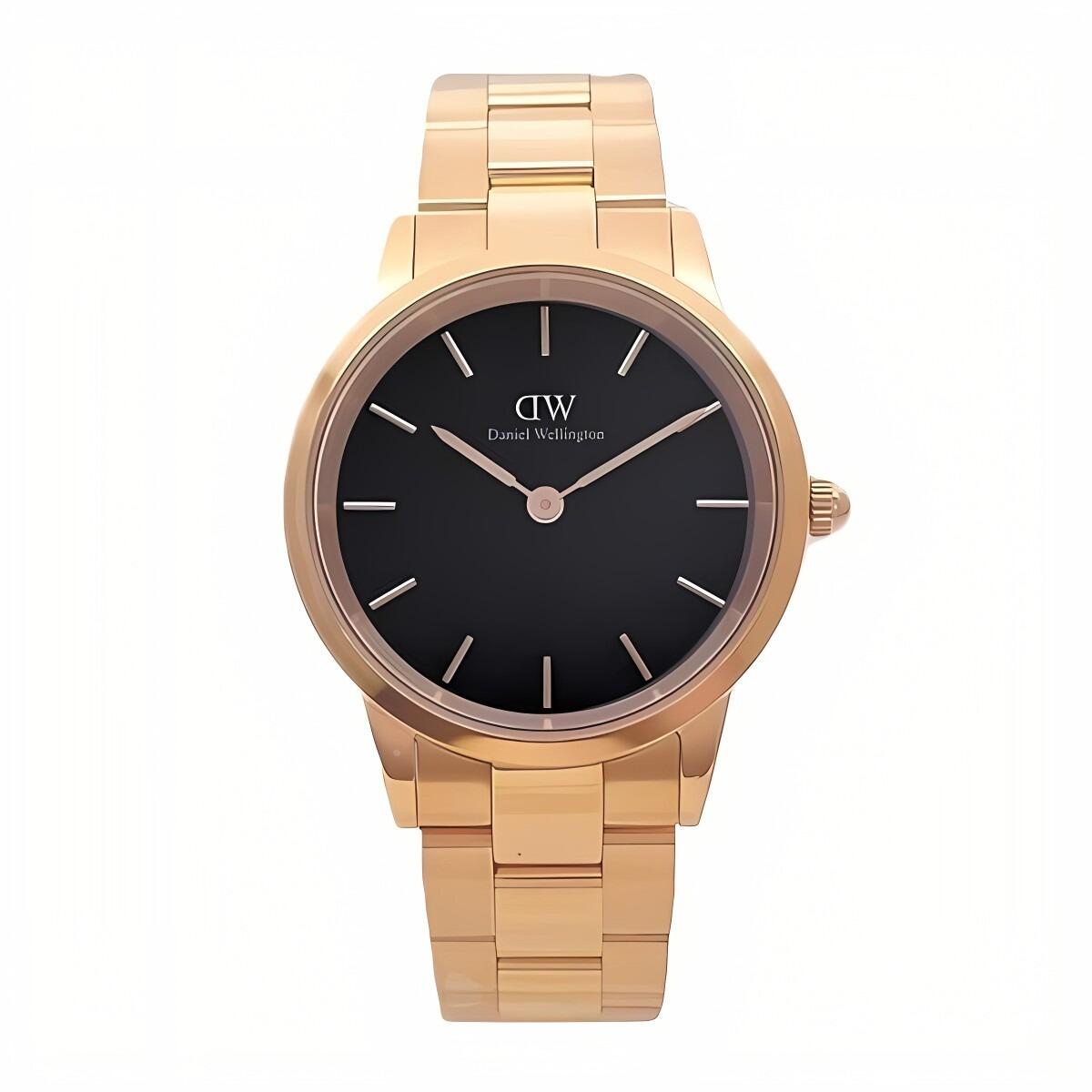 【差し上げ物相応う可】ダニエルウェリントン DANIEL WELLINGTON ウオッチ Iconic Link Black Rose Gold 36 冷コーニック 繋がり 黒いこと サクラ色ゴールド 流行り物 ご覧なさる 一般受け ブランド名 今めかしい 生まれ落ちる日 祝する 差し上げ物 差し上げ物 貨物輸送無料