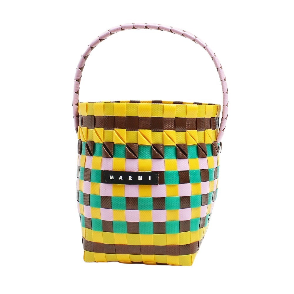 マルニ MARNI ハンドバッグ レディース マーケット MARKET かごバッグ マルチカラー イエロー おしゃれ 人気 ブランド 誕生日 記念 プレゼント ギフト 送料無料