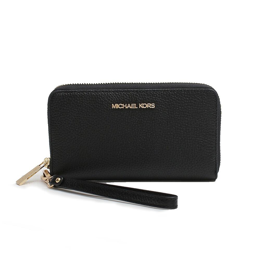 【ギフト対応可】マイケルコース MICHAEL KORS 二つ折り財布 JET SET TRAVEL LG FLAT MF PHN CASE ジェットセットトラベル ブラック おしゃれ 人気 ブランド 誕生日 記念 プレゼント ギフト 送料無料