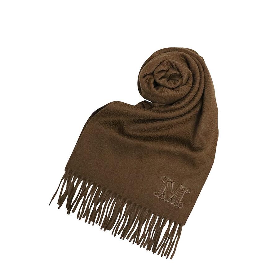 【ギフト対応可】マックスマーラ MAX MARA ストール WSDALIA Cashmere Stole CARAMELLO ダリヤ カシミヤストール ロゴ刺繍 ブラウン レディース ファッション 人気 ブランド おしゃれ 誕生日 記念 プレゼント ギフト 送料無料|perte