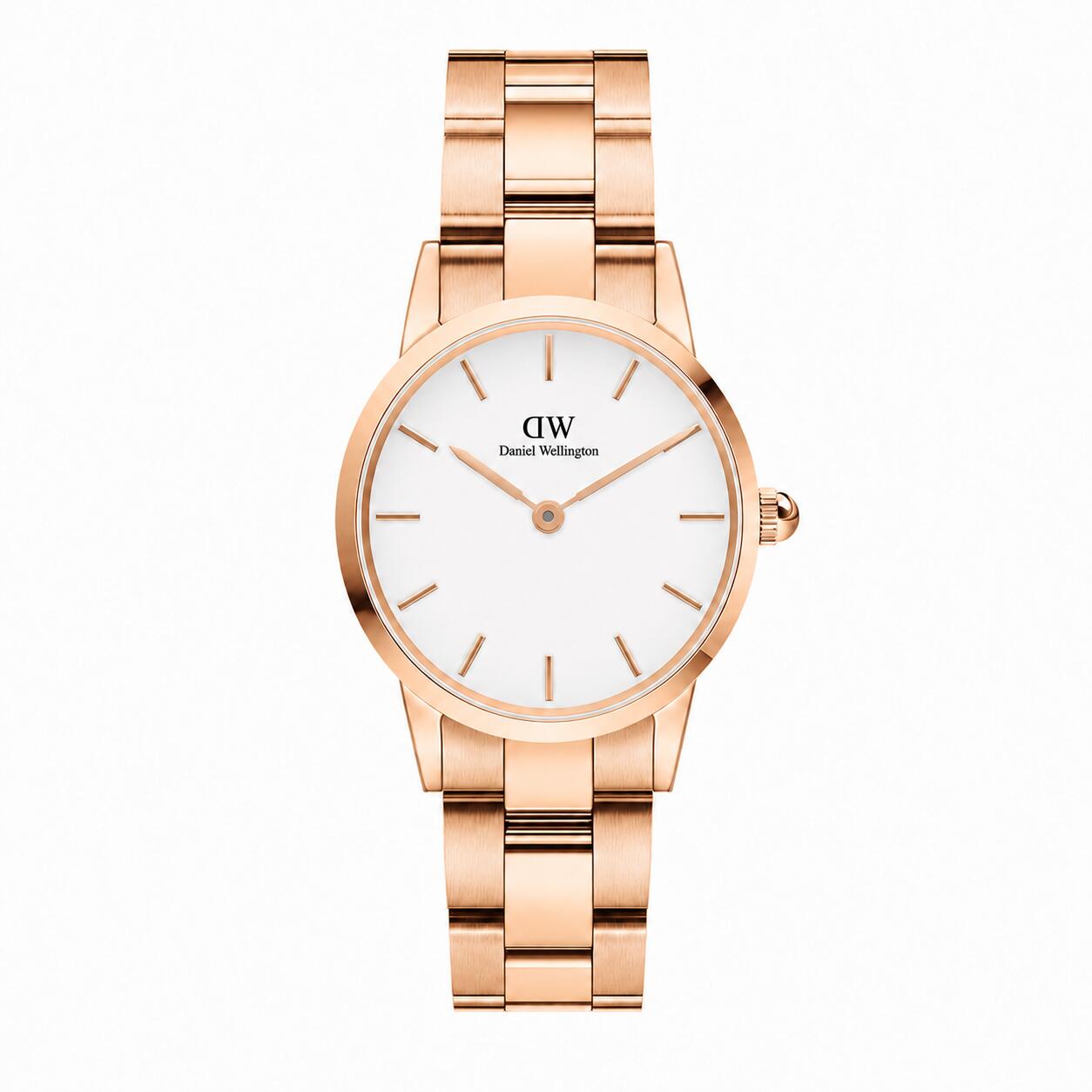 【ギフト対応可】ダニエルウェリントン DANIEL WELLINGTON 腕時計 Iconic Link Rose Gold 28 アイコニック リンク ホワイト ローズゴールド レディース ウォッチ シンプル アナログ ファッション 人気 ブランド おしゃれ 誕生日 記念 プレゼント ギフト 送料無料｜perte