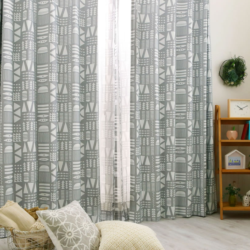 楽天市場 期間限定 店内最大ポイント10倍 1cm刻みのカーテン オーダー オーダーカーテン 両開き 2枚セット 片開き 1枚 北欧 おしゃれ グレー 北欧カーテン特集 キカ モノトーン グレー 代引き不可 パーフェクトスペース カーテン館