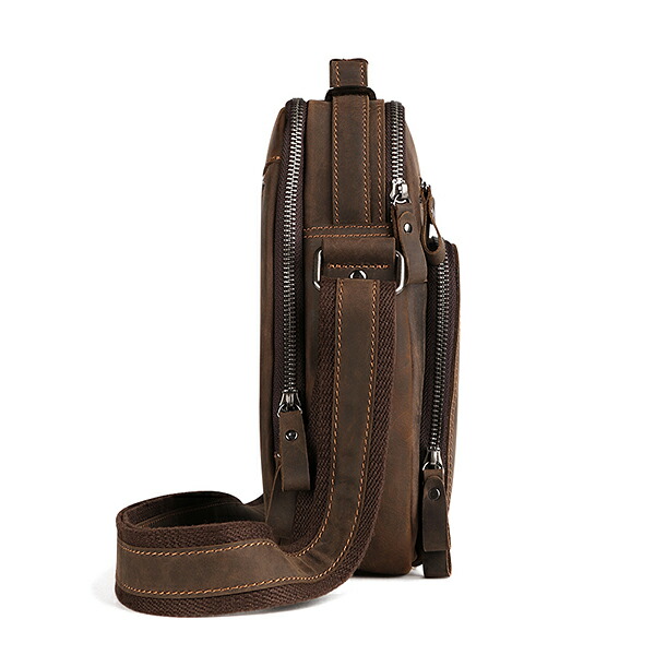 Perfectbag ショルダーバッグ メンズ 厚手牛革 本革レザー ビジネスバッグ 縦型 男性用 斜め掛け 2way メッセンジャーバッグ 通勤 通学鞄 自転車かばん Ipad収納 Rvcconst Com
