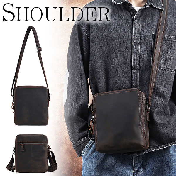 【お買い出しマラソン割引き販売中】Perfectbag ショルダーバッグ メンズ 朦々たる牛皮 本革 油絵の具なめし革 商行為御徒面子 縦型 成人男性用 曲がった掛け 伝達人御徒面子 通い 高校生 学生 通学鞄 銀輪かばん le5139 バッグ・小物・ブランド雑貨-バッグ