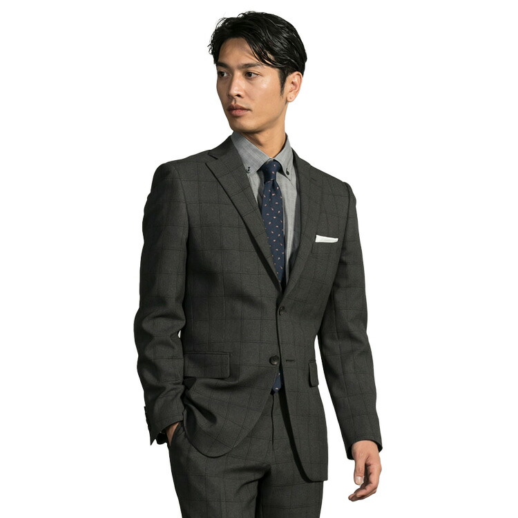 大流行中 メンズスーツ 2ツボタン ビジネススーツ ネット限定 オールシーズン チェック 軽量 グレー ノータック 通年 ストレッチ パンツウォッシャブル機能 Suit 伸びる 洗える しわに強い オシャレ Psfaweb限定オールシーズンスーツ Psfa ピーエスエフエー