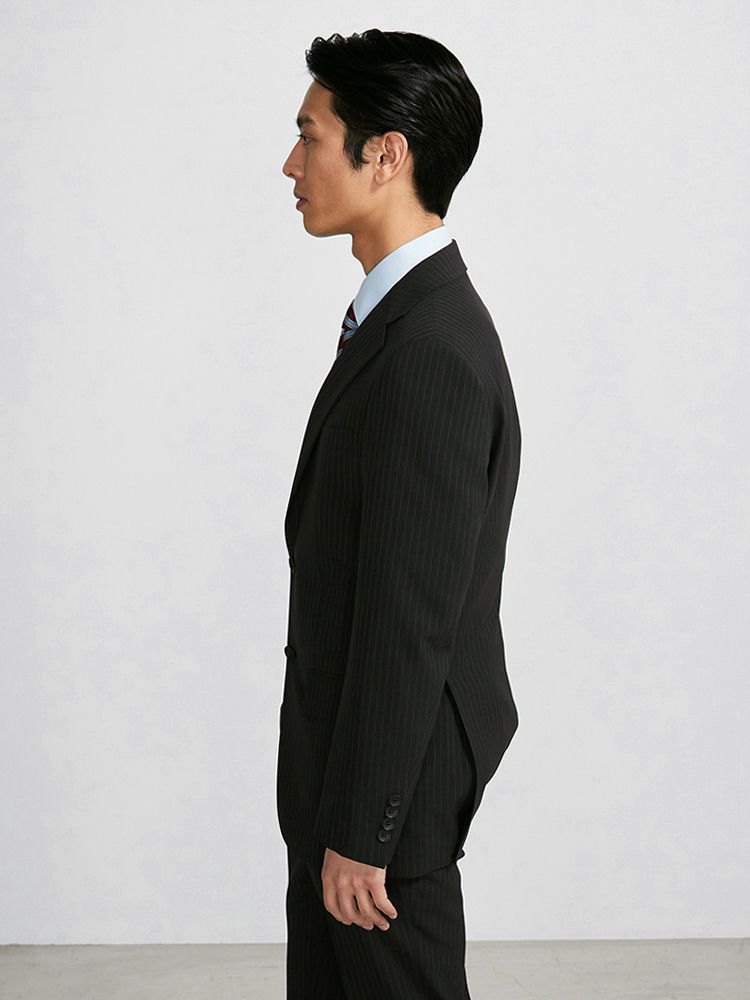 新しい到着 上下ウォッシャブル 防シワ Web限定スーツ春夏 4wayストレッチ ストライプ C グレー スーツ スリム スーツ 入学式 スーツ フレッシャーズスーツ ストレッチスーツ ビジネススーツ メンズ スーツ ウォッシャブル Psfa ピーエスエフエー 数量限定 特売