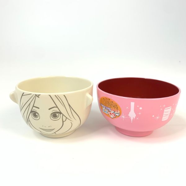 休日限定 ディズニー ラプンツェル 汁椀茶碗セット ミニ お茶碗 お椀 食器 お皿 ベビー プリンセス ピンク グッズ Qdtek Vn