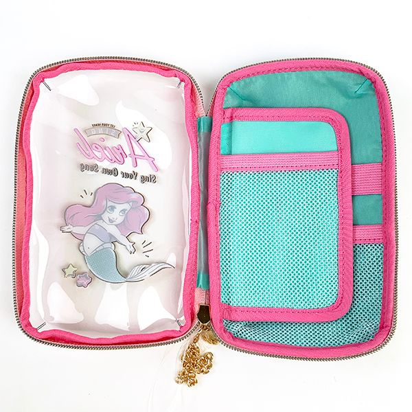 楽天市場 ディズニー アリエル ガジェットポーチ アリエル 小物入れ 小物ケース Disney プリンセス 収納 ピンク Mcor キャラグッズ Perfect World Tokyo