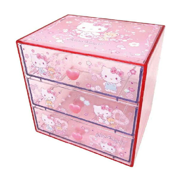 サンリオ　キティ(HELLO KITTY)ミニドレサー卓上チェスト 楽天市場】[〜8月11日まで P20倍]ミニチェスト 卓上