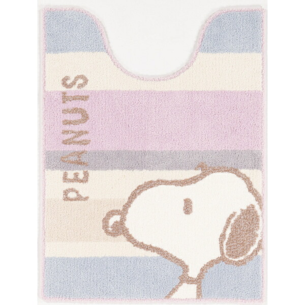 スヌーピー ロングトイレマット くすみパステル ピンク トイレ用品 SNOOPY 送料込み