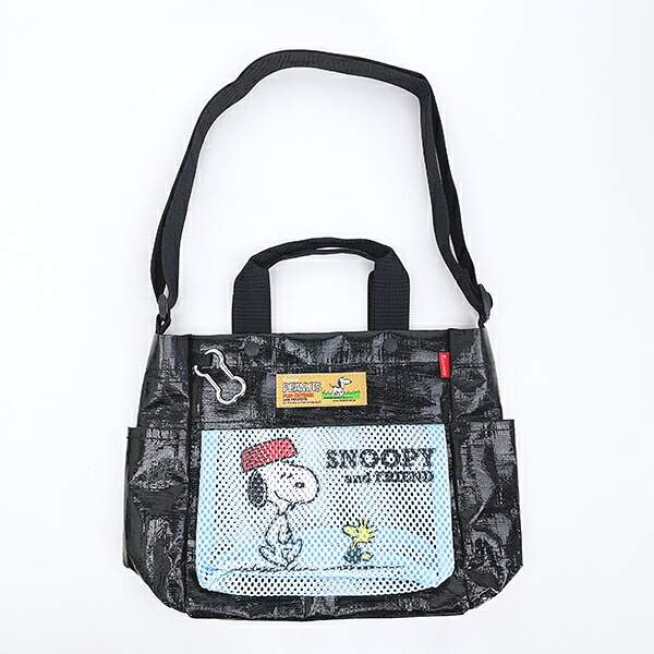 スヌーピー 2WAYショルダートートバッグ (ブラック) ルートート ROOTOTE SNOOPY 送料込み