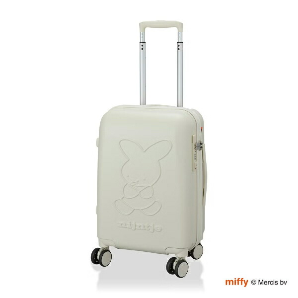 ミッフィー miffy 70th ナインチェ ジッパータイプ スーツケース(S) アイボリー キャリーケース 送料込み｜キャラグッズ PERFECT WORLD TOKYO