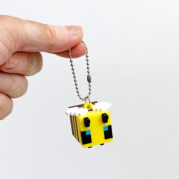MinecraftPVCマスコットキーホルダーハチキーチェーンマインクラフトマイクラ