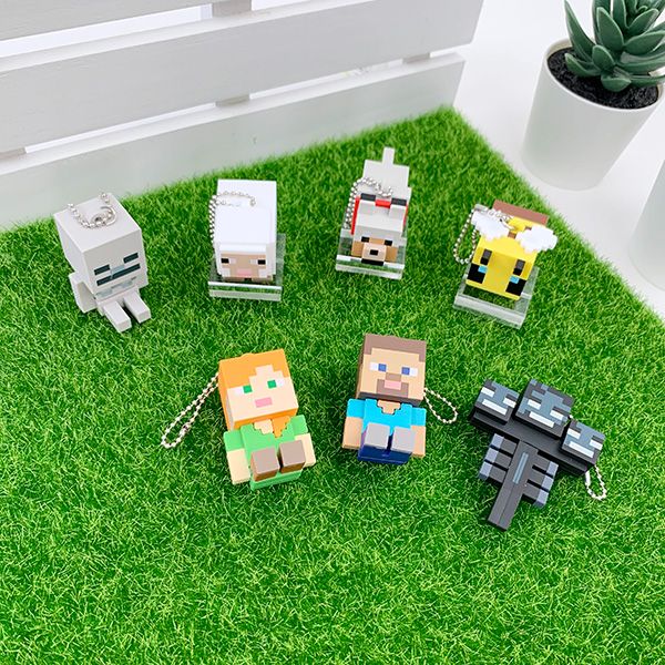 MinecraftPVCマスコットキーホルダーハチキーチェーンマインクラフトマイクラ