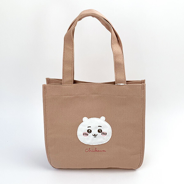 お気にいる ちいかわ ミニトート ふわふわワッペン トートバッグ かばん ピンク