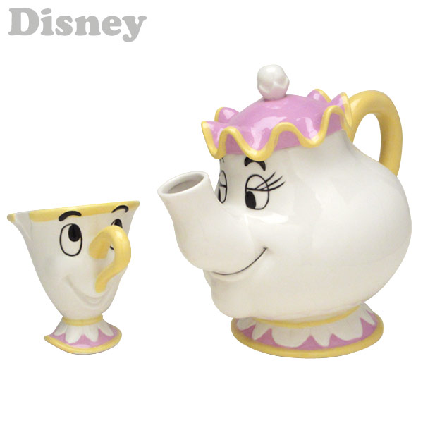 美女と野獣のティーセット チップ ポット夫人 マグカップ ティーポット ディズニー キッチン用品 送料込み画像