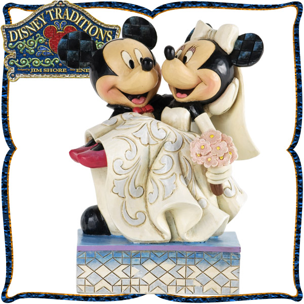 Congratulations On Disney Wood Carving Like Figure Skating Mickey Mouse Minnie Mouse Congratulations Marriage Disney Tradition Petit Gift