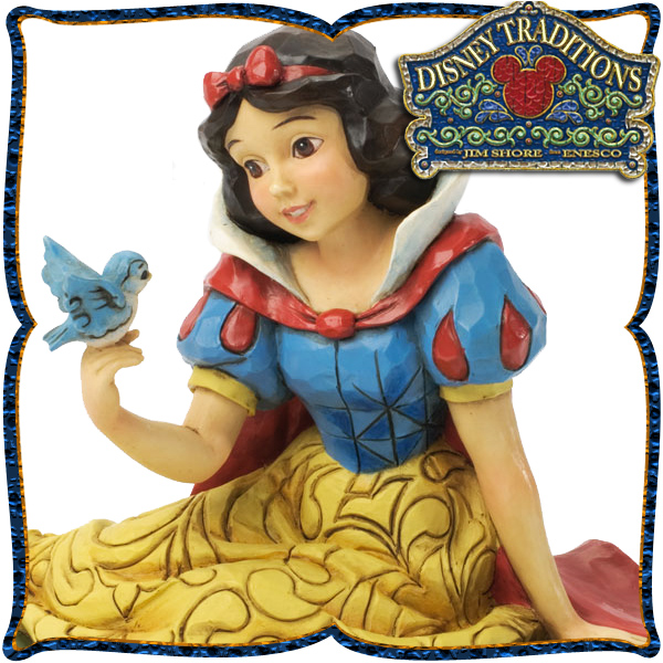 楽天市場 ディズニー プリンセス 木彫り調フィギュア 白雪姫と青い鳥 Snow White With Bird ディズニー トラディション キャラグッズ Perfect World Tokyo