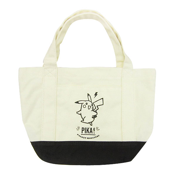 Pokemon Canvas Tote Bag Handbag Bag Pikachu Thunder Pattern Pocket Monster Attention Animation Goods Orpm Ultra Sun Ultra Moon