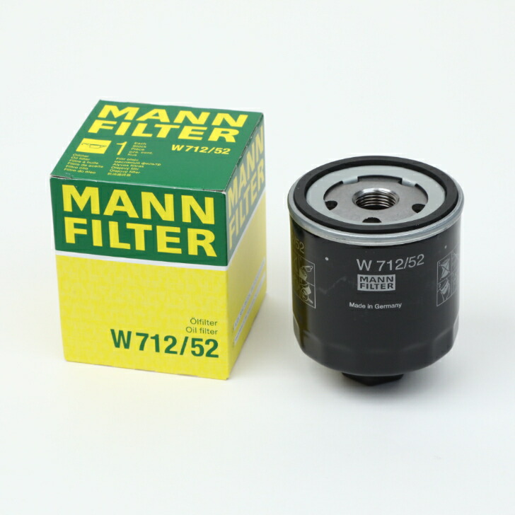 【楽天市場】MANN FILTER マン フィルター オイルフィルター オイルエレメント W712/52 AUDI アウディ ...