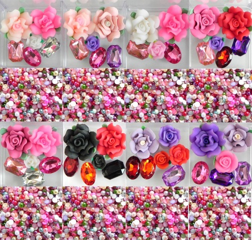 専用　ラズベリー　バラ３色　クレイフラワー 楽天市場】【デコセットD】 ☆ 樹脂粘土薔薇お試しセット