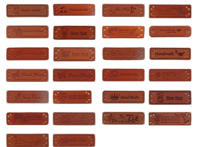 No.585 革タグ レザータグ 刻印タグ リュックカン付き革タグ