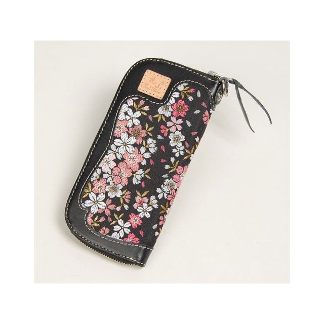 楽天市場】花山[かざん] カネゴン金襴 ロングZIPウォレット/和柄/本革